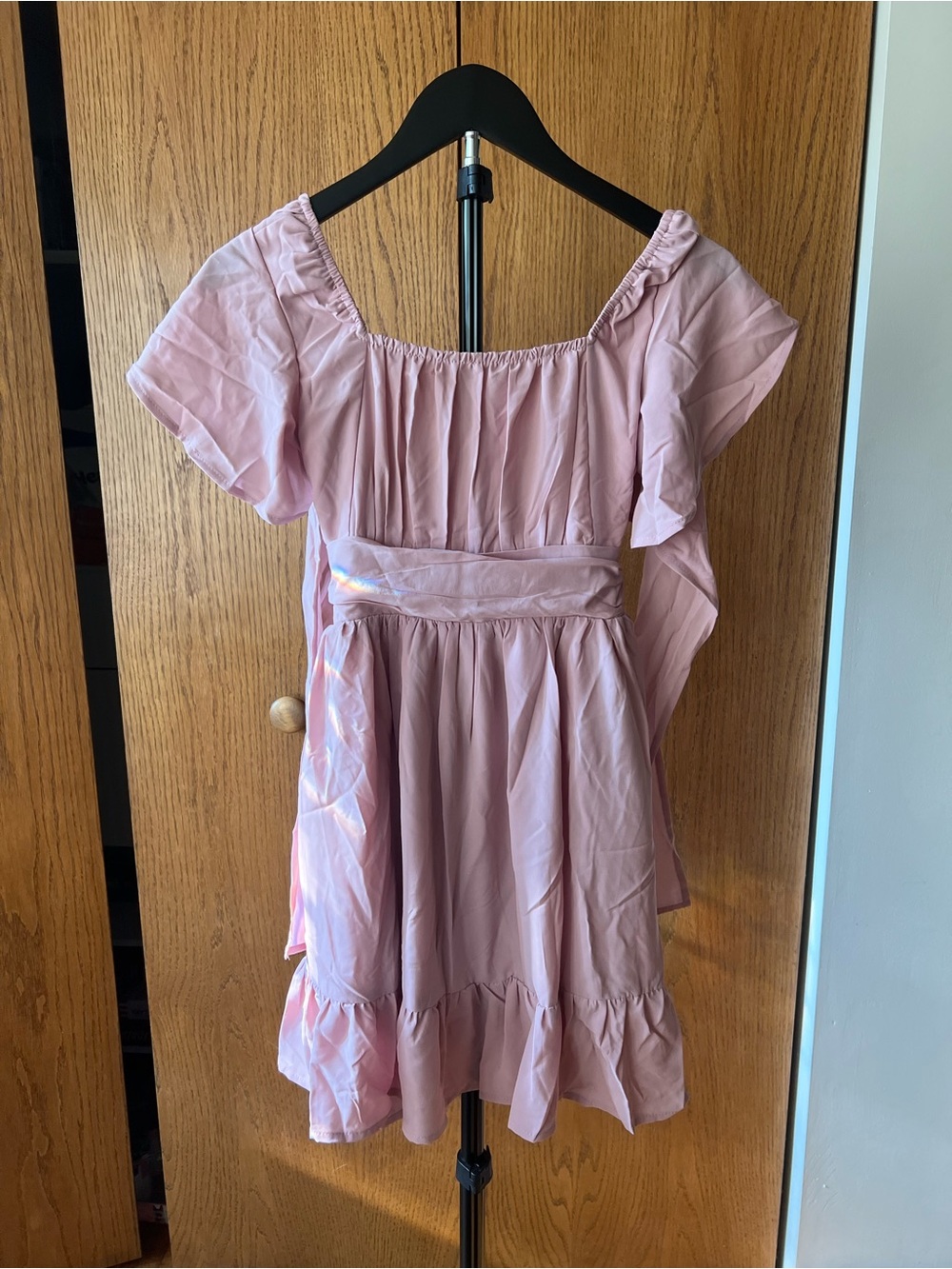 Dokotoo Girls Summer Short Sleeve Tie back Dress